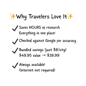 All 5 City Travel Guides Bundle – Paris, London, Rome, New York & Tokyo | Digital Excel Itineraries