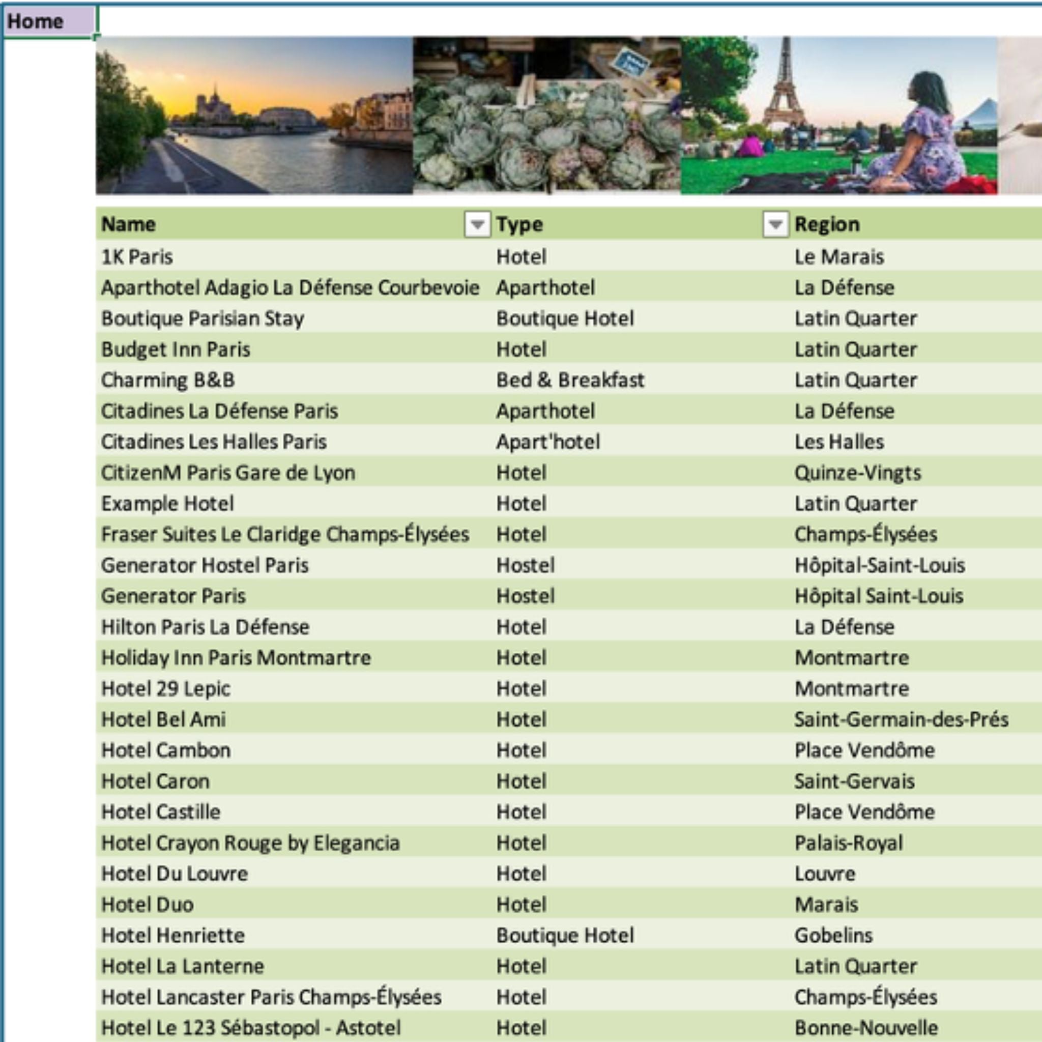 Paris Travel Guide – Digital Excel Itinerary | Best Things To Do, Food, Hotels & More
